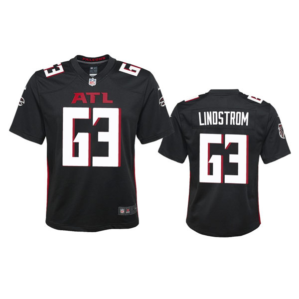 Youth Atlanta Falcons #63 Chris Lindstrom Nike Black Limited Jersey