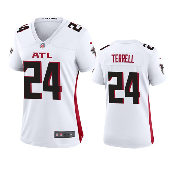 Womens Atlanta Falcons #24 A.J. Terrell Nike White Limited Jersey