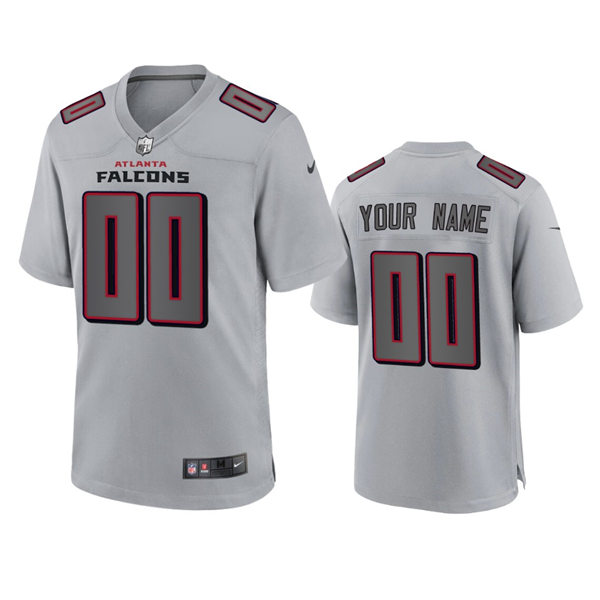 Men's Atlanta Falcons Custom Nike Gray Atmosphere Fashion Game Jersey