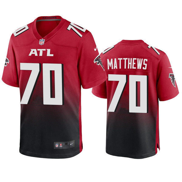 Men's Atlanta Falcons #70 Jake Matthews Nike Red 2nd Alternate Vapor Limited Jersey