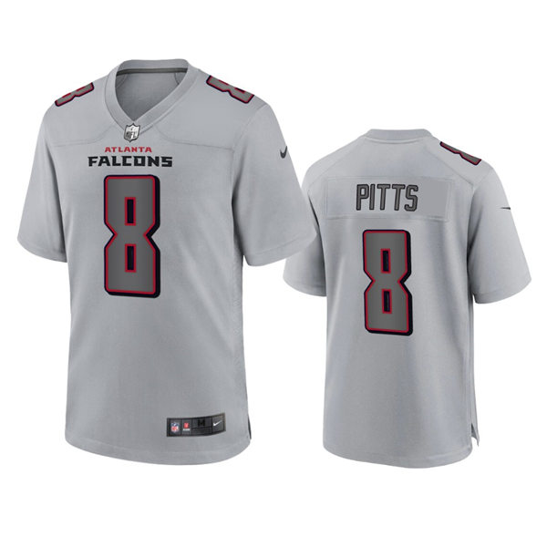Men's Atlanta Falcons #8 Kyle Pitts Nike Atmosphere Fashion Game Jersey - Gray