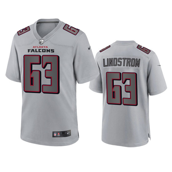 Men's Atlanta Falcons #63 Chris Lindstrom Nike Atmosphere Fashion Game Jersey - Gray