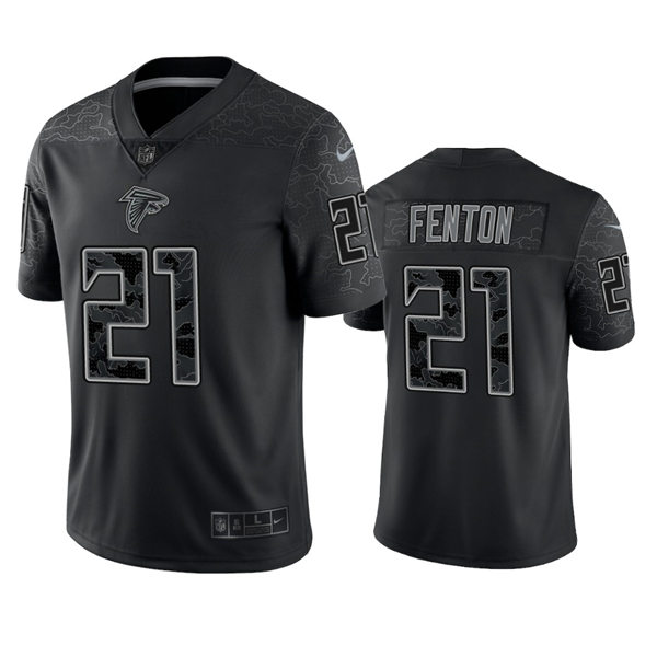 Men's Atlanta Falcons #21 Rashad Fenton Black Rflctv Limited Jersey