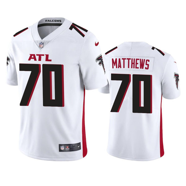 Men's Atlanta Falcons #70 Jake Matthews Nike White Vapor Limited Jersey