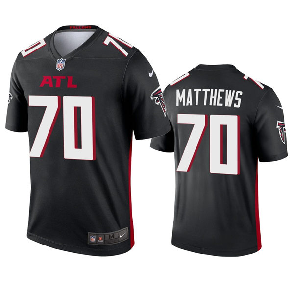 Men's Atlanta Falcons #70 Jake Matthews Nike Black Vapor Limited Jersey