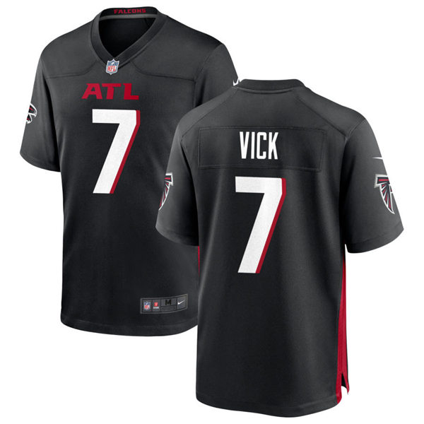 Men's Atlanta Falcons Retired Player #7 Michael Vick Nike Black Vapor Limited Jersey