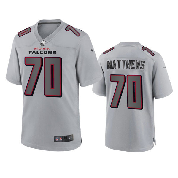 Men's Atlanta Falcons #70 Jake Matthews Nike Atmosphere Fashion Game Jersey - Gray