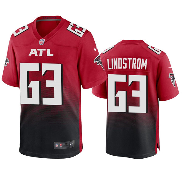 Men's Atlanta Falcons #63 Chris Lindstrom Nike Red 2nd Alternate Vapor Limited Jersey