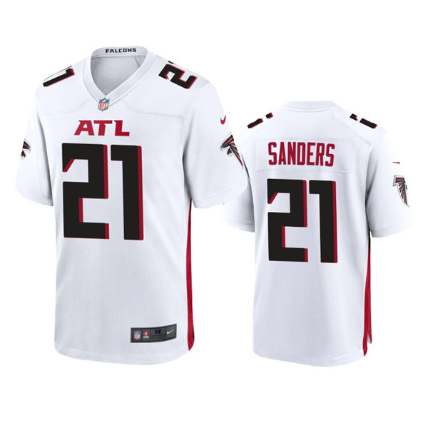 Men's Atlanta Falcons Retired Player #21 Deion Sanders Nike White Vapor Limited Jersey