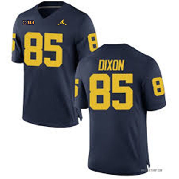 Mens Youth Michigan Wolverines #85 Cristian Dixon Navy College Football Game Jersey