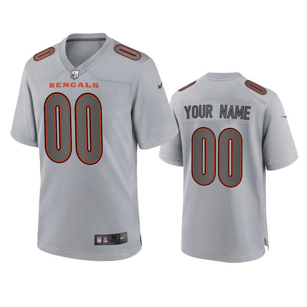 Mens Youth Cincinnati Bengals Custom Nike Atmosphere Fashion Game Jersey - Gray