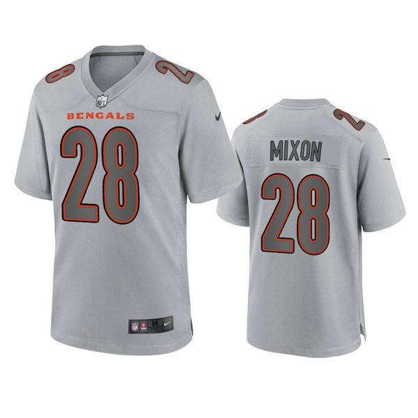 Men's Cincinnati Bengals #28 Joe Mixon Nike Atmosphere Fashion Game Jersey - Gray