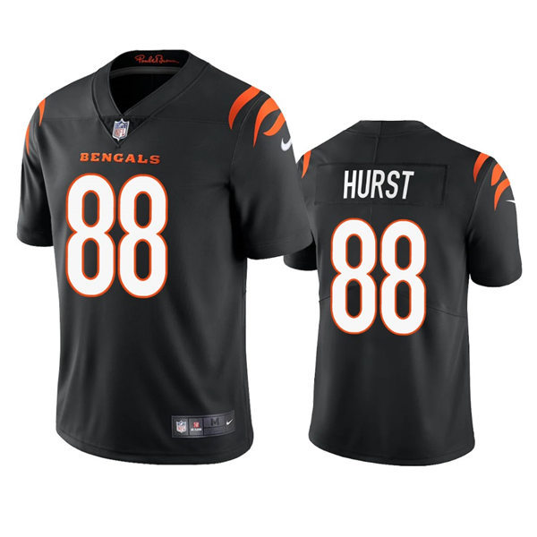 Men's Cincinnati Bengals #88 Hayden Hurst Black Team Color Vapor Limited Player Jersey