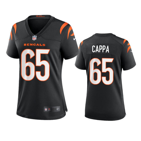 Womens Cincinnati Bengals #65 Alex Cappa Black Team Color Limited Jersey
