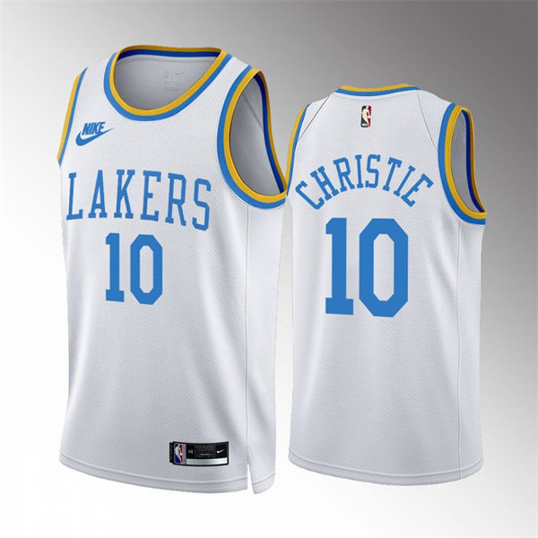 Mens Los Angeles Lakers #10 Max Christie White 2022-23 Classic Edition Jersey
