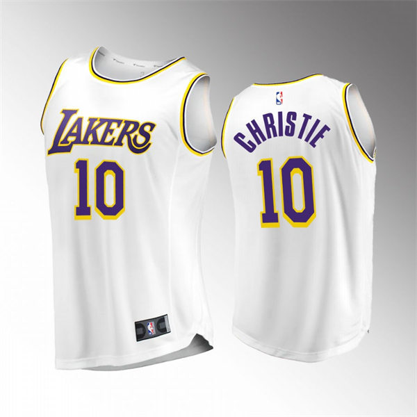 Mens Los Angeles Lakers #10 Max Christie Nike White Association Edition Jersey
