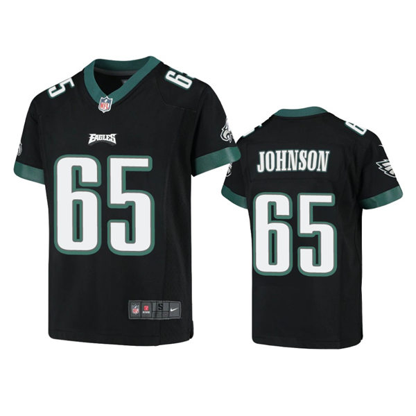 Youth Philadelphia Eagles #65 Lane Johnson Black Limited Jersey