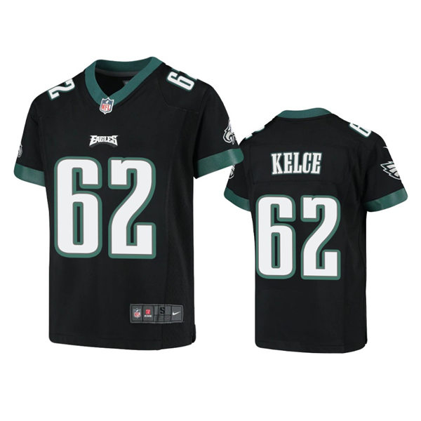Youth Philadelphia Eagles #62 Jason Kelce Black Limited Jersey