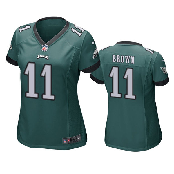 Womens Philadelphia Eagles #11 A. J. Brown  Team Color Midnight Green Limited Jersey