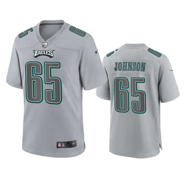 Mens Philadelphia Eagles #65 Lane Johnson Nike Atmosphere Fashion Game Jersey - Gray