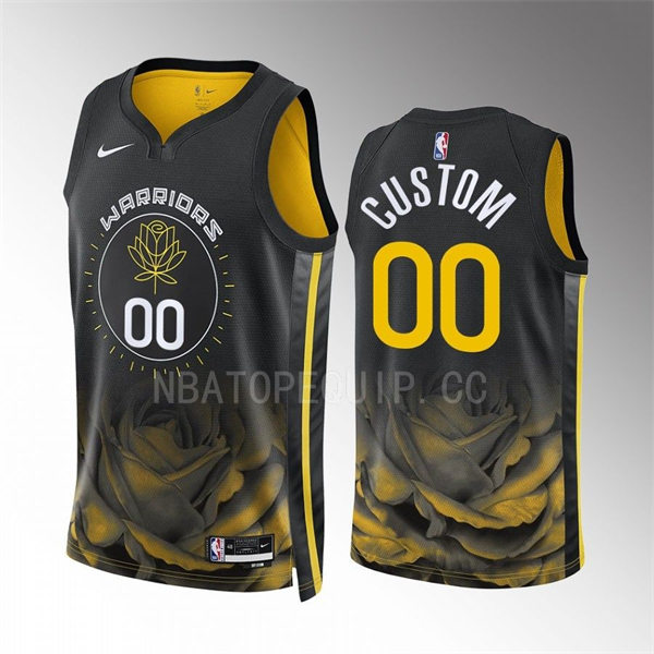 Mens Youth Golden State Warriors Custom Nike Black Unisex 2022-23 City Edition Swingman Jersey