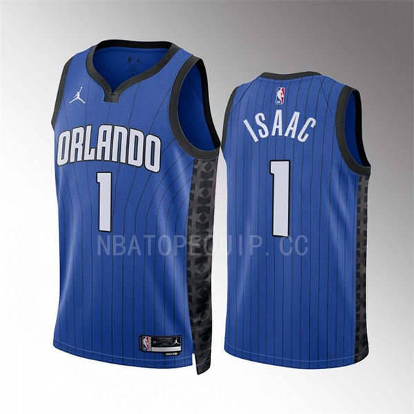 Men's Orlando Magic #1 Jonathan Isaac 2022-23 Blue Statement Edition Swingman Jersey