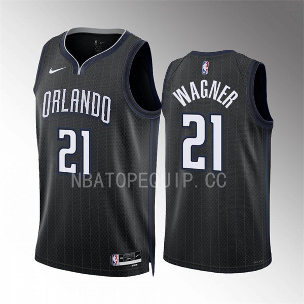 Men's Orlando Magic #21 Moritz Wagner 2022-23 City Edition Swingman Jersey Black