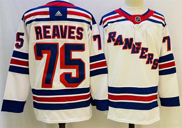 Men's New York Rangers #75 Ryan Reaves Adidas White Away Jersey