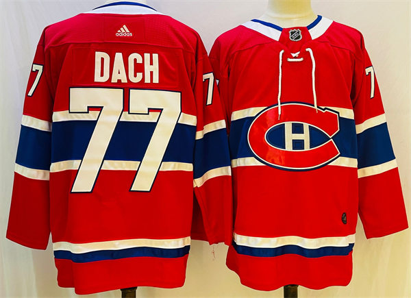 Men's Montreal Canadiens #77 Kirby Dach Home Red Jersey