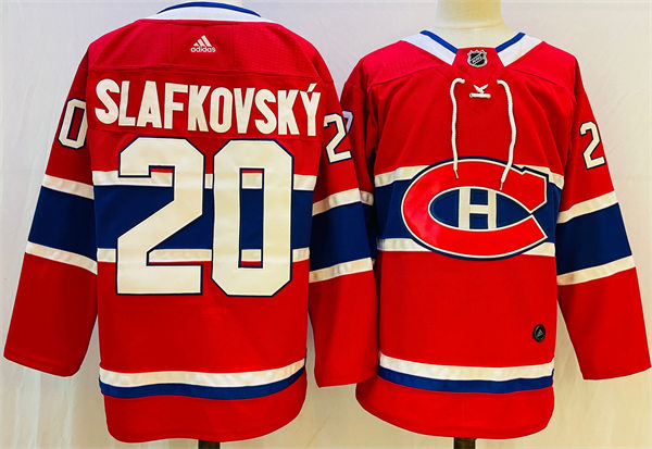 Men's Montreal Canadiens #20 Juraj Slafkovsky Home Red Jersey