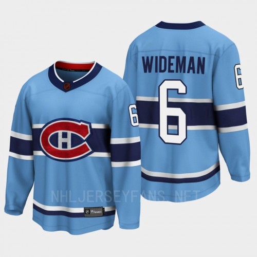 Men's Montreal Canadiens #6 Chris Wideman Blue 2022 Reverse Retro Primegreen Jersey