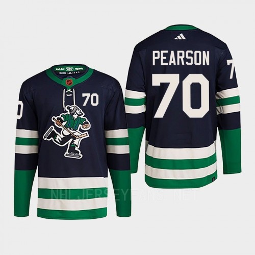 Men's Vancouver Canucks #70 Tanner Pearson Navy 2022 Reverse Retro Primegreen Jersey