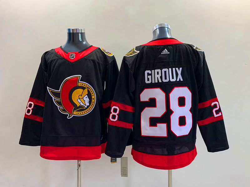 Men's Ottawa Senators #28 Claude Giroux Stitched adidas Home Black Player Jersey