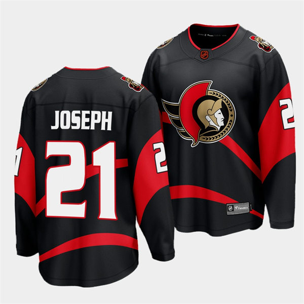 Men's Ottawa Senators #21 Mathieu Joseph Black 2022 Reverse Retro Primegreen Jersey
