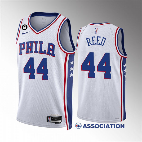 Mens Philadelphia 76ers #44 Paul Reed White 2022-23 Association Edition Authentic Player Jersey