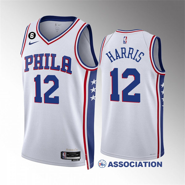 Mens Philadelphia 76ers #12 Tobias Harris White 2022-23 Association Edition Authentic Player Jersey