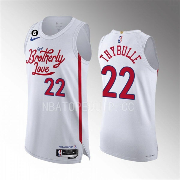 Mens Philadelphia 76ers #22 Matisse Thybulle White 2022-23 City Edition Authentic Player Jersey