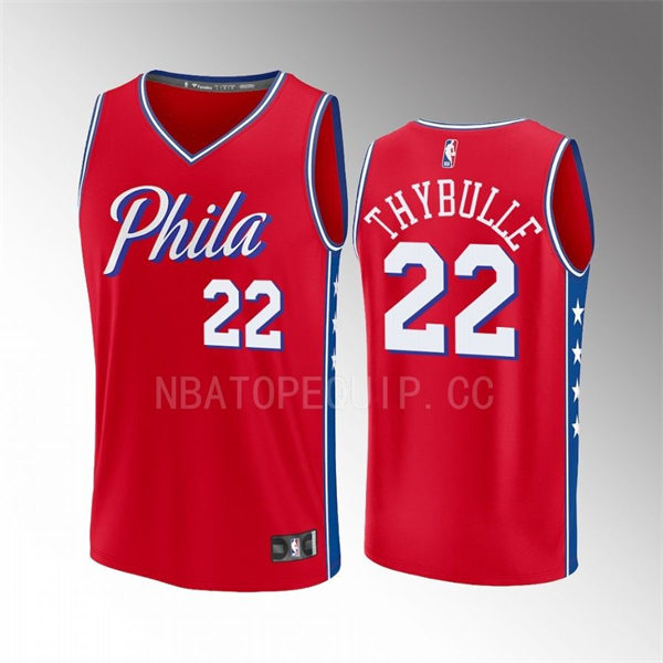 Mens Philadelphia 76ers #22 Matisse Thybulle Red Statement Swingman Jersey