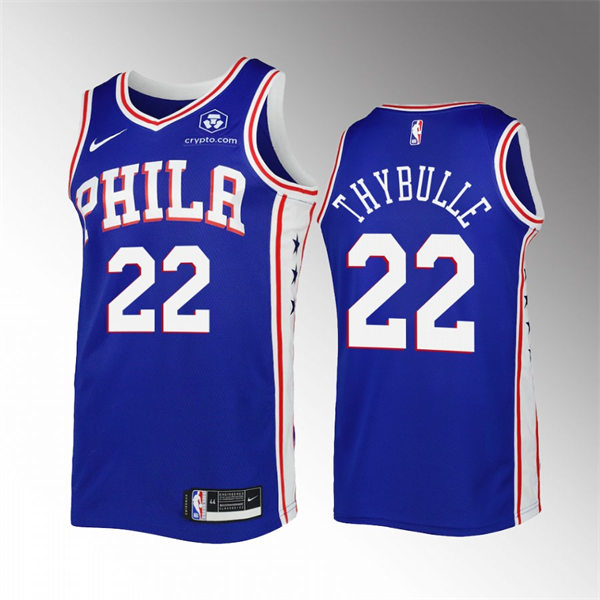 Mens Philadelphia 76ers #22 Matisse Thybulle Nike Blue Icon Edition Swingman Jersey