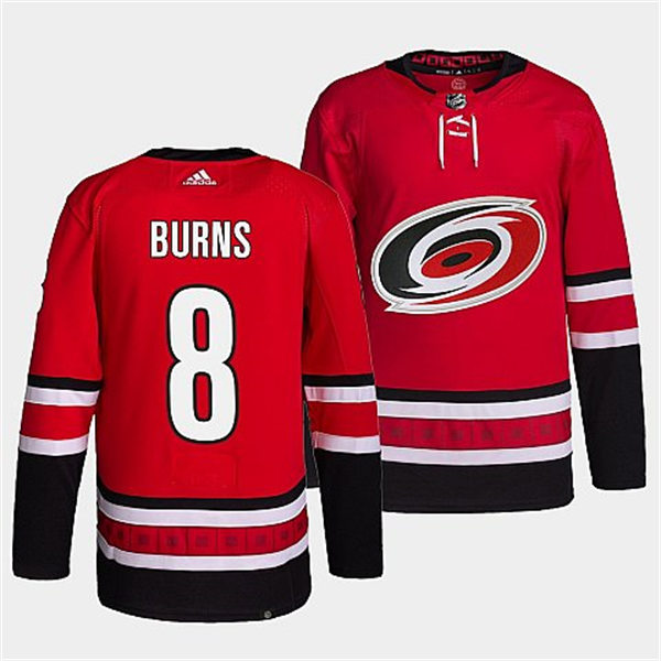Men's Carolina Hurricanes #8 Brent Burns Adidas Home Red Primegreen Player Jersey