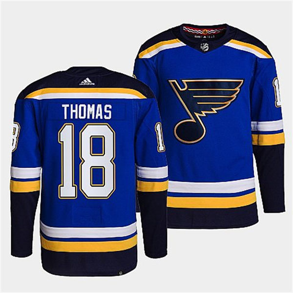 Mens St. Louis Blues #18 Robert Thomas Home Blue Player Jersey