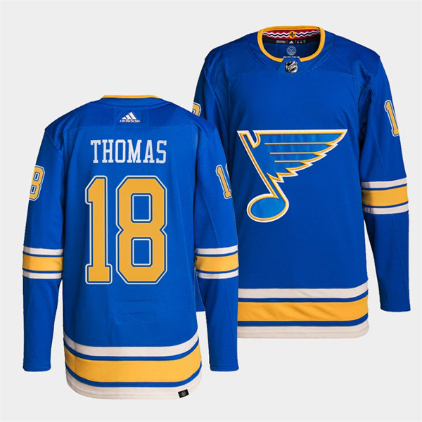 Mens St. Louis Blues #18 Robert Thomas Light Blue Alternate Player Jersey