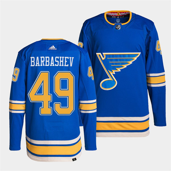 Mens St. Louis Blues #49 Ivan Barbashev Light Blue Alternate Player Jersey