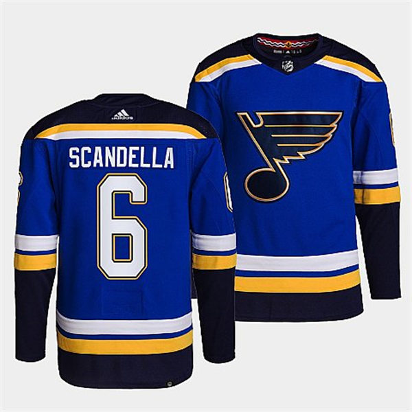 Mens St. Louis Blues #6 Marco Scandella Home Blue Player Jersey