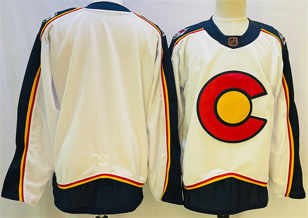 Men's Colorado Avalanche Blank White 2022 Reverse Retro Team Jersey