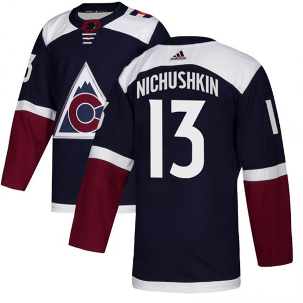 Men's Colorado Avalanche #13 Valeri Nichushkin Navy Alternate Player Jersey