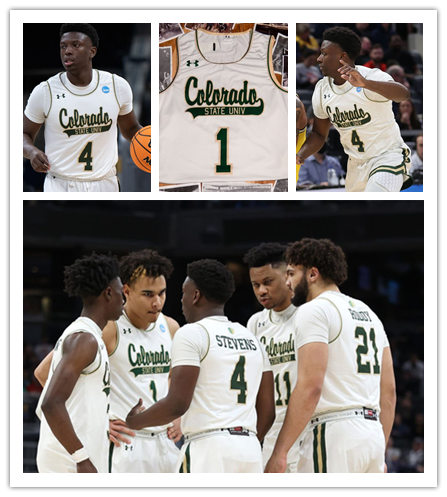 Mens Youth Colorado State Rams Custom White 1966 Retro College Basketball Jersey