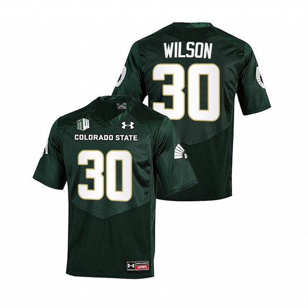 Mens Youth Colorado State Rams #30 Chase Wilson Green College Football Game Jersey