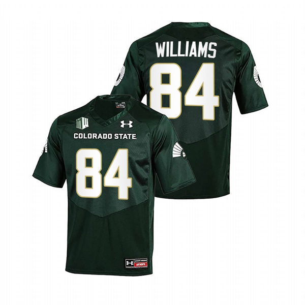 Mens Youth Colorado State Rams #84 Gary Williams Green College Football Game Jersey