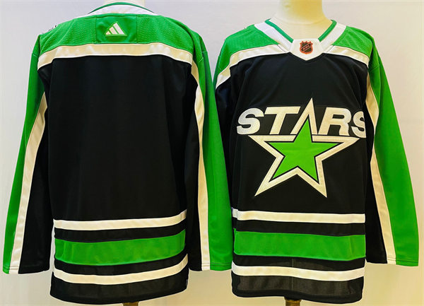 Men's Dallas Stars Blank Black 2022 Reverse Retro Team Jersey